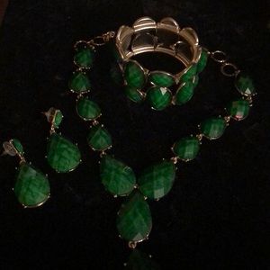 Amrita Singh Emerald green jewel set